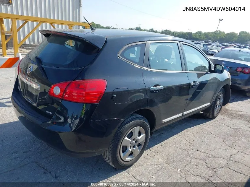 2013 Nissan Rogue S VIN: JN8AS5MV4DW604014 Lot: 40103873