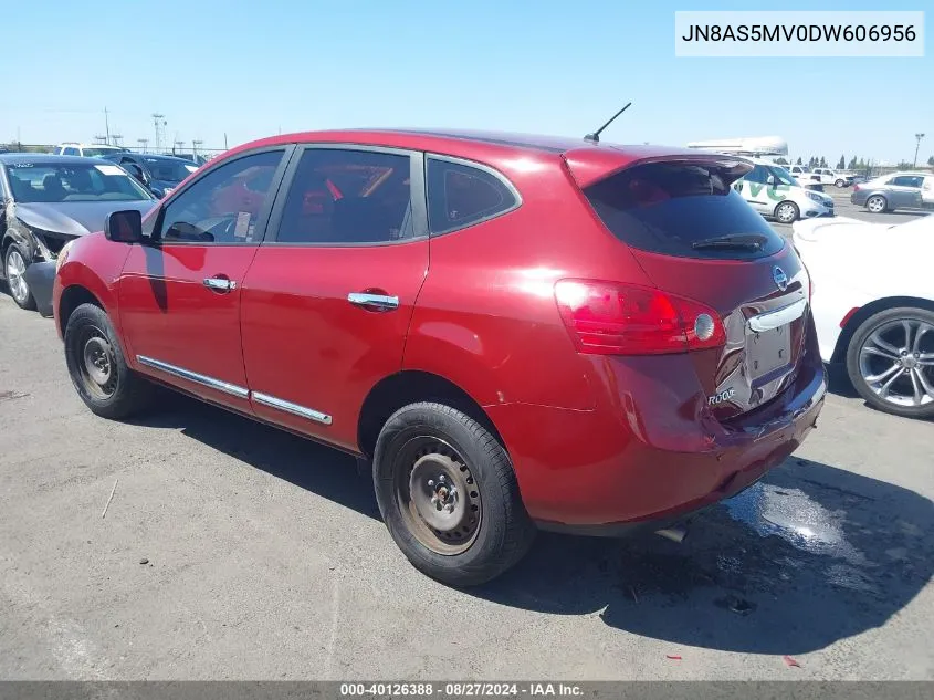 2013 Nissan Rogue S VIN: JN8AS5MV0DW606956 Lot: 40126388