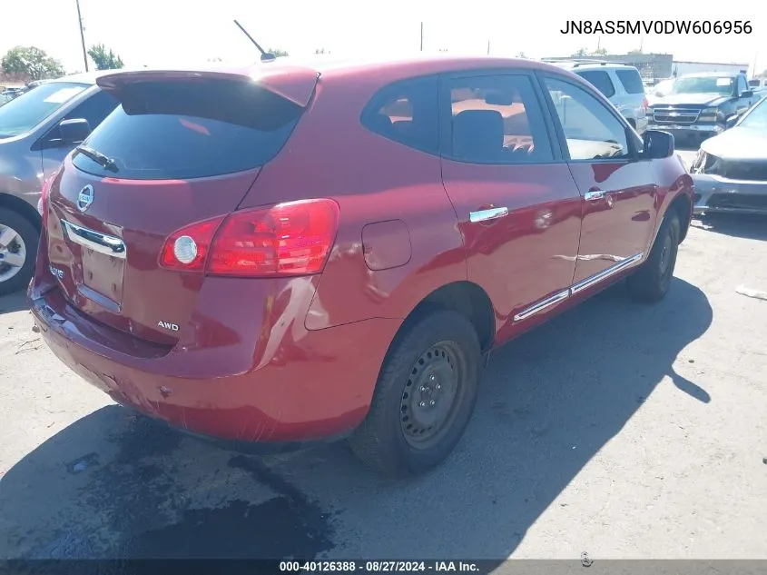 2013 Nissan Rogue S VIN: JN8AS5MV0DW606956 Lot: 40126388