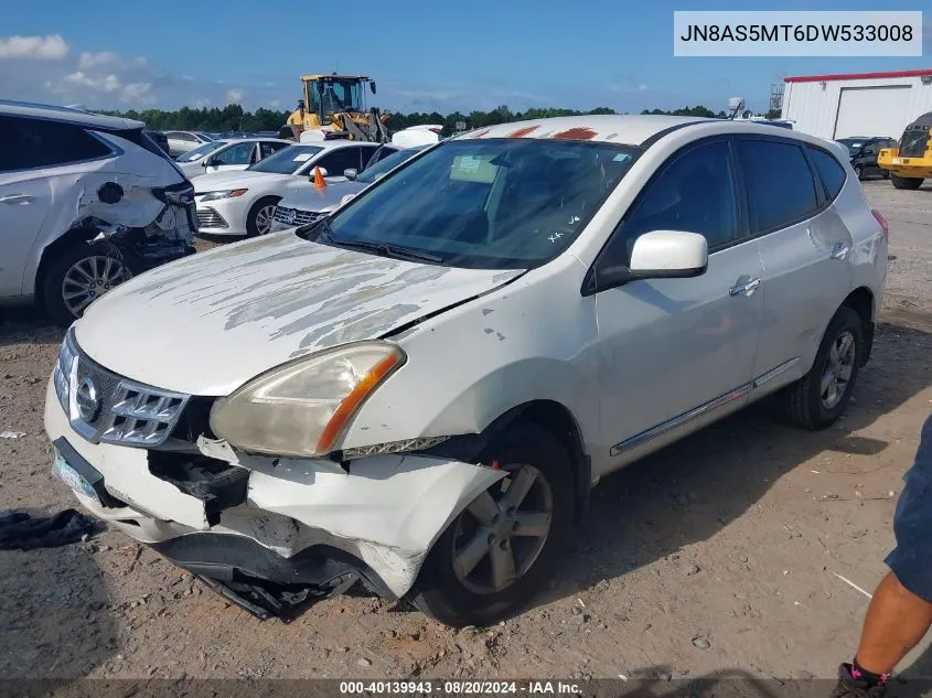 JN8AS5MT6DW533008 2013 Nissan Rogue S/Sv