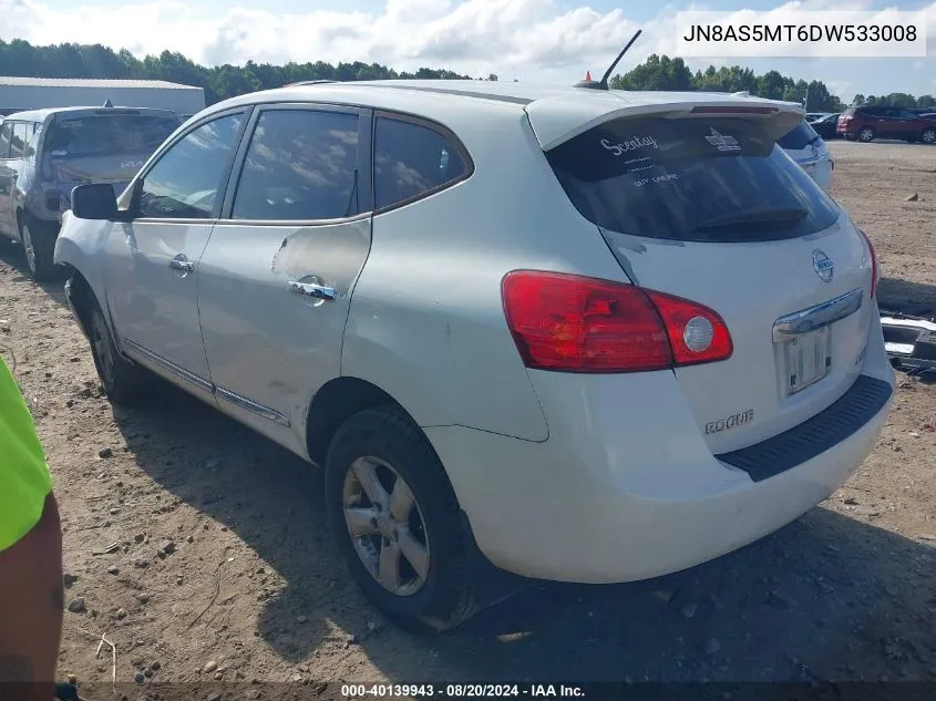 JN8AS5MT6DW533008 2013 Nissan Rogue S/Sv