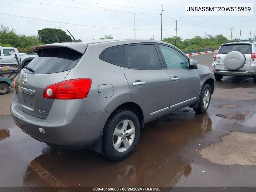 2013 Nissan Rogue S/Sv/Sv W/Sl Pkg VIN: JN8AS5MT2DW515959 Lot: 40169683