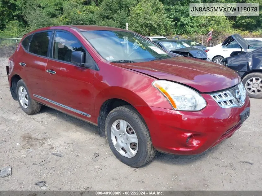 2013 Nissan Rogue S VIN: JN8AS5MVXDW118078 Lot: 40169889