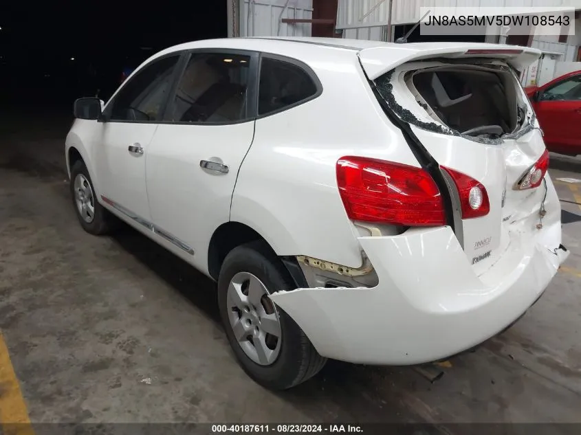 2013 Nissan Rogue S VIN: JN8AS5MV5DW108543 Lot: 40187611