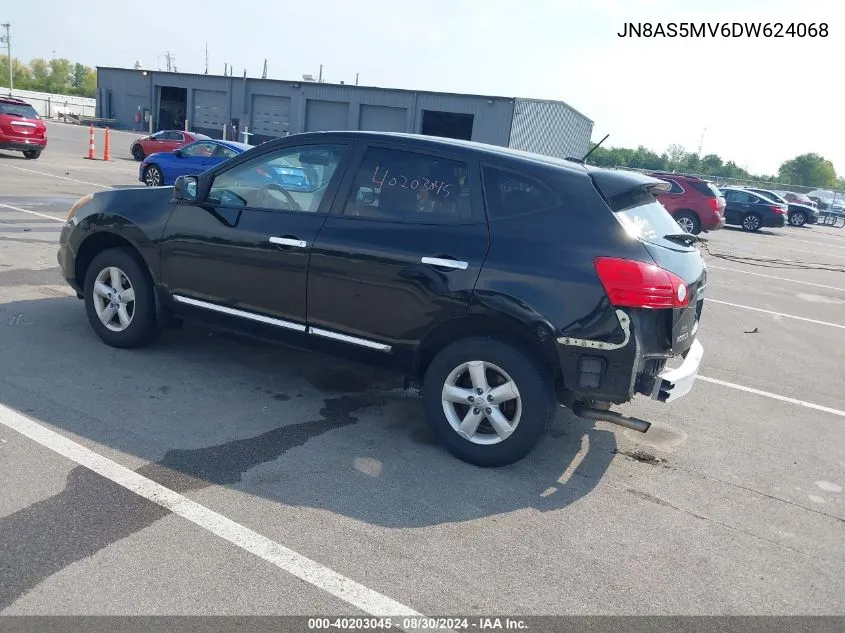 2013 Nissan Rogue S VIN: JN8AS5MV6DW624068 Lot: 40203045