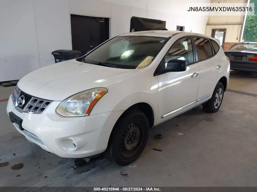 2013 Nissan Rogue S VIN: JN8AS5MVXDW635316 Lot: 40210946