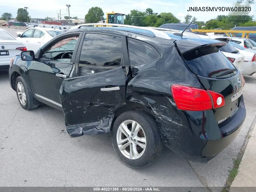 2013 Nissan Rogue Sv VIN: JN8AS5MV9DW608320 Lot: 40221385