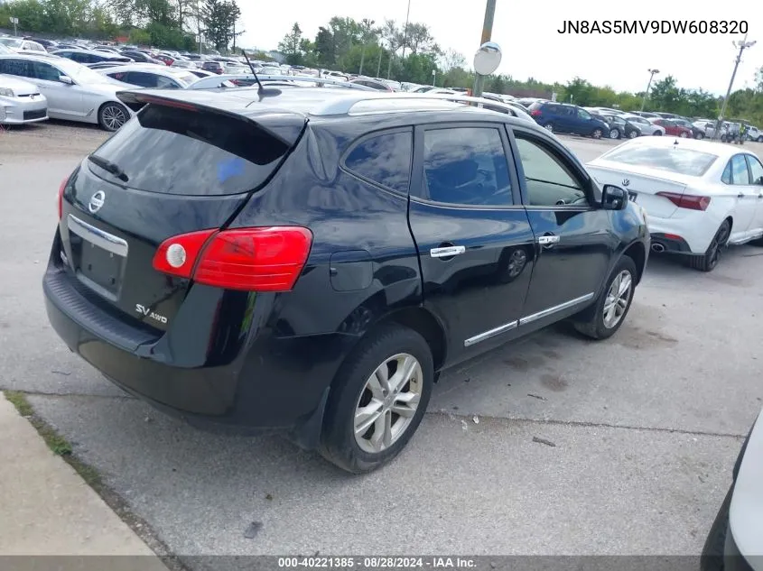 2013 Nissan Rogue Sv VIN: JN8AS5MV9DW608320 Lot: 40221385