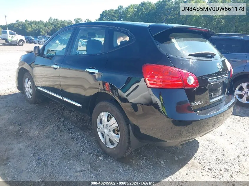 2013 Nissan Rogue S VIN: JN8AS5MV0DW661178 Lot: 40245562