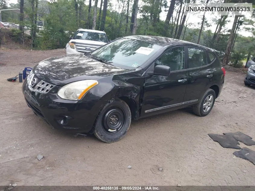 2013 Nissan Rogue S/Sv VIN: JN8AS5MT0DW035533 Lot: 40258135