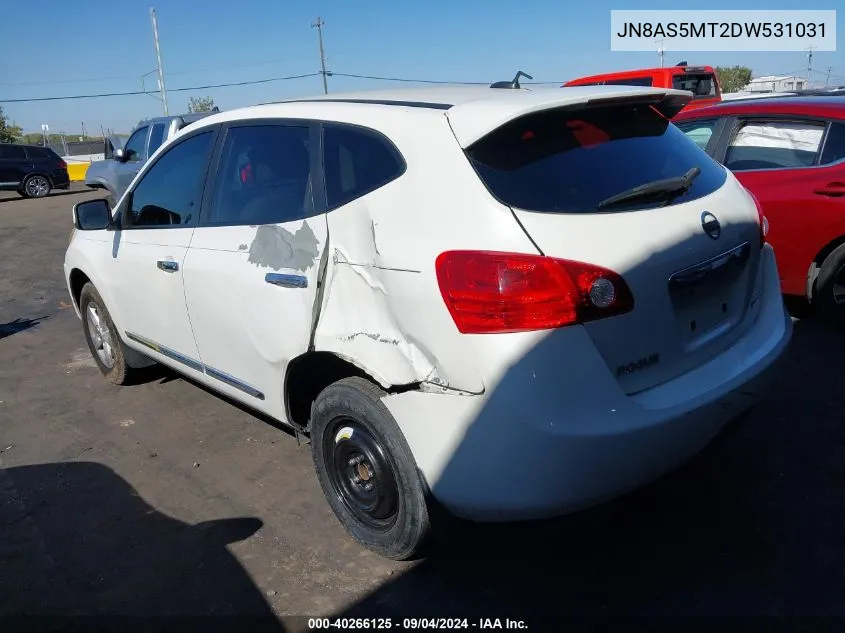 2013 Nissan Rogue S VIN: JN8AS5MT2DW531031 Lot: 40266125