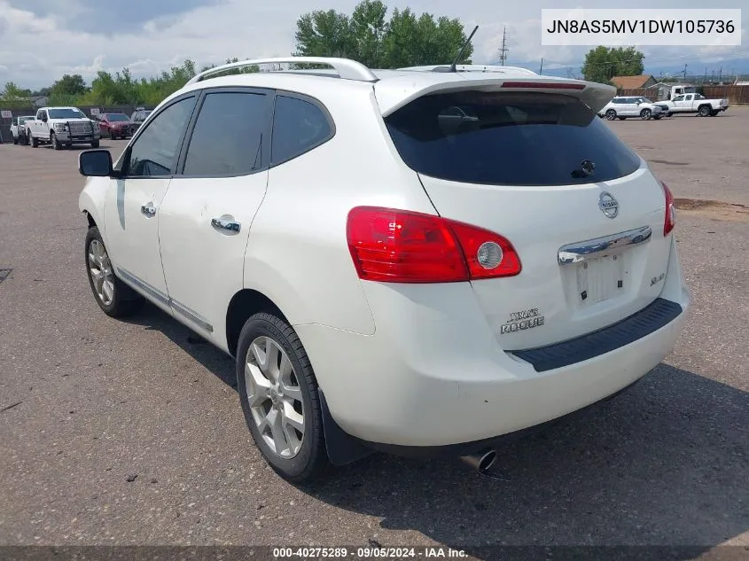 2013 Nissan Rogue Sv W/Sl Pkg VIN: JN8AS5MV1DW105736 Lot: 40275289