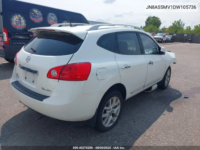 2013 Nissan Rogue Sv W/Sl Pkg VIN: JN8AS5MV1DW105736 Lot: 40275289