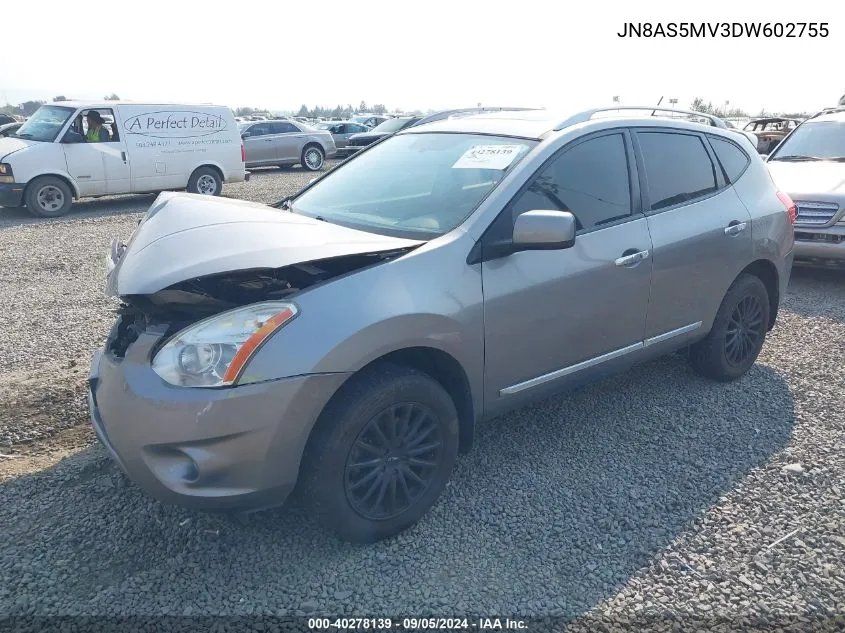 2013 Nissan Rogue Sv VIN: JN8AS5MV3DW602755 Lot: 40278139