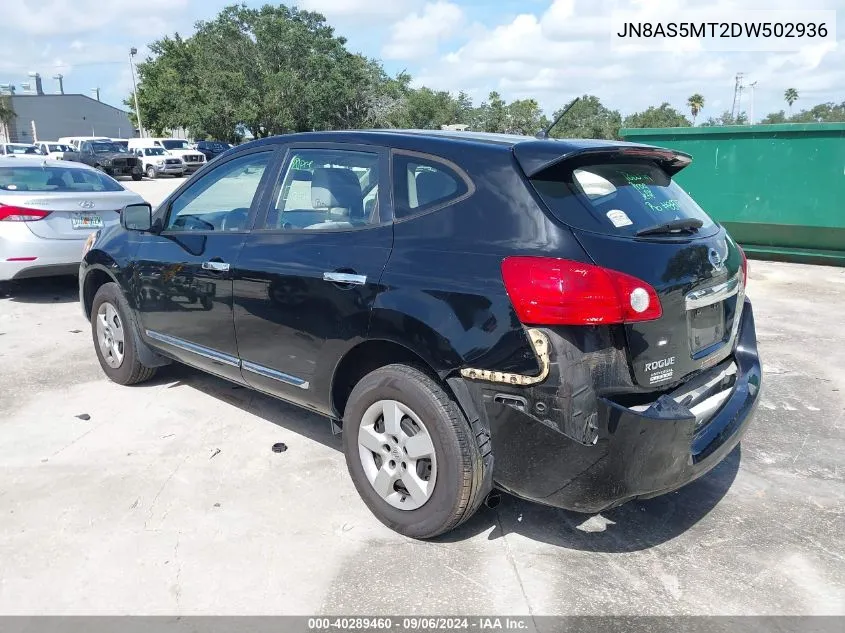 2013 Nissan Rogue S VIN: JN8AS5MT2DW502936 Lot: 40289460