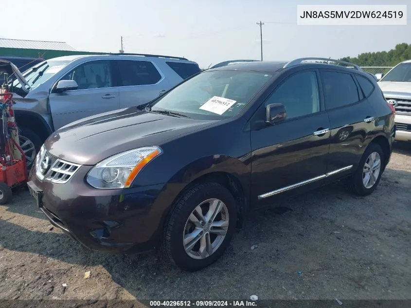 2013 Nissan Rogue Sv VIN: JN8AS5MV2DW624519 Lot: 40296512