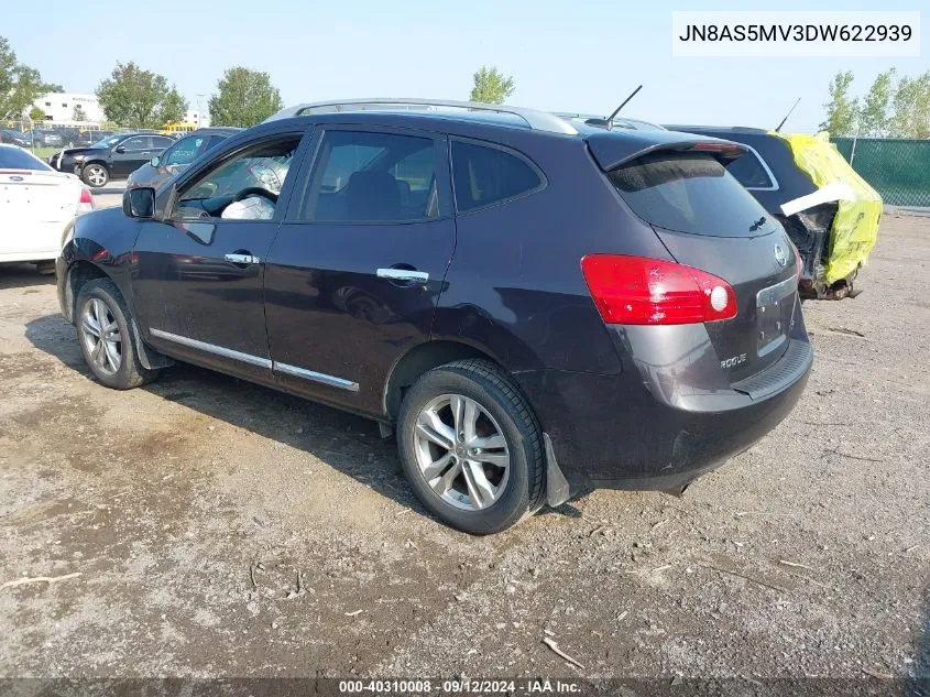 2013 Nissan Rogue Sv VIN: JN8AS5MV3DW622939 Lot: 40310008