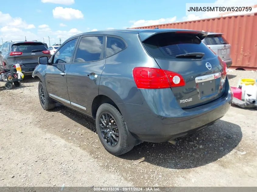 2013 Nissan Rogue S VIN: JN8AS5MT8DW520759 Lot: 40315336