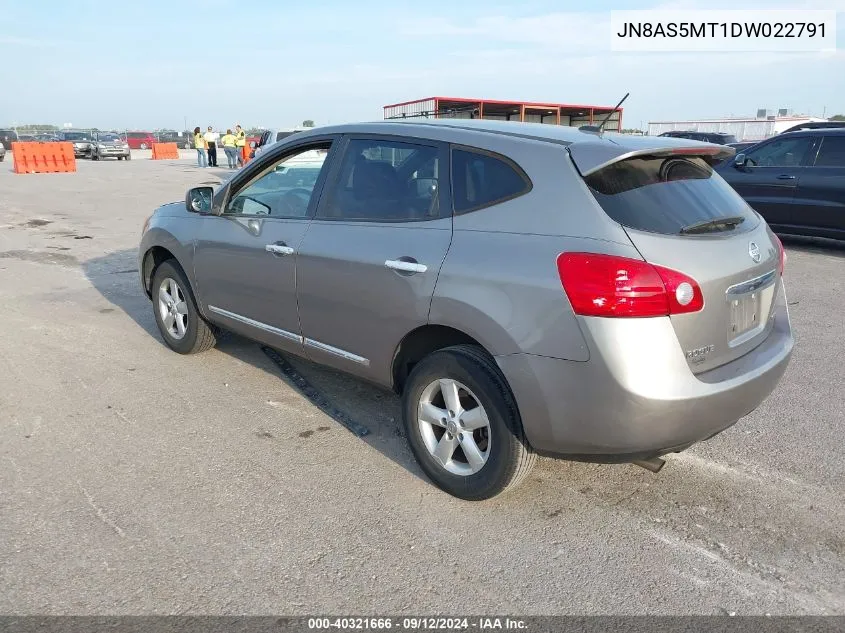 2013 Nissan Rogue S VIN: JN8AS5MT1DW022791 Lot: 40321666