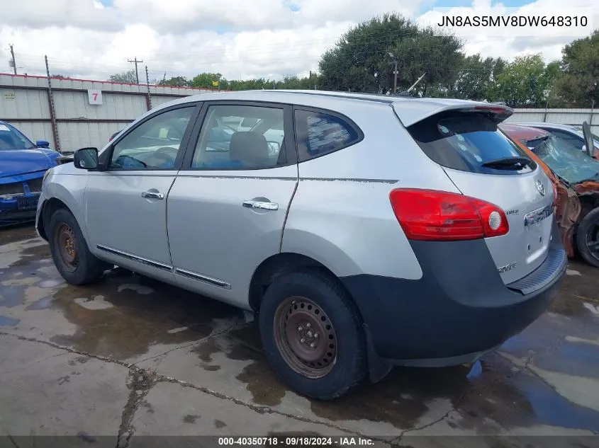 2013 Nissan Rogue S VIN: JN8AS5MV8DW648310 Lot: 40350718