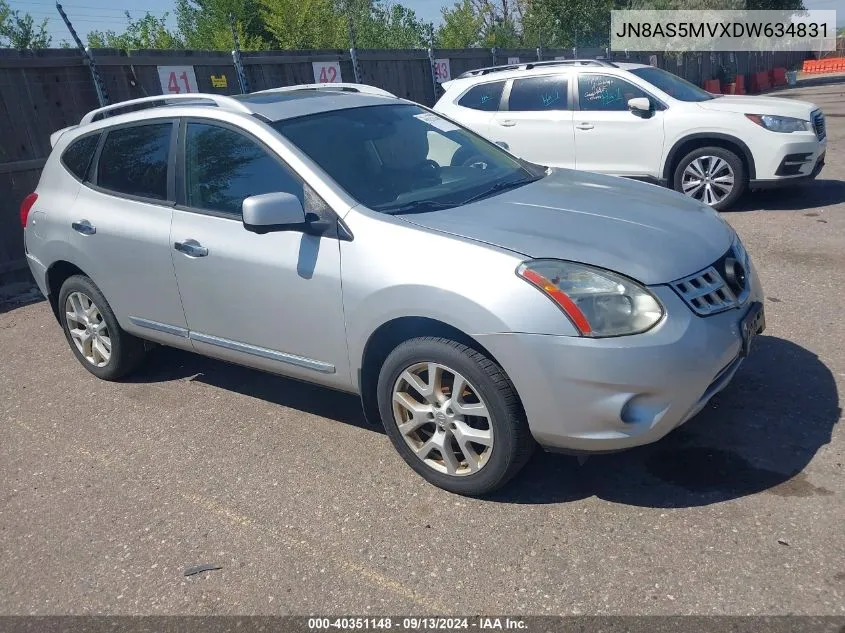 2013 Nissan Rogue Sv W/Sl Pkg VIN: JN8AS5MVXDW634831 Lot: 40351148