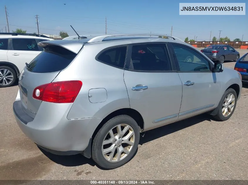 2013 Nissan Rogue Sv W/Sl Pkg VIN: JN8AS5MVXDW634831 Lot: 40351148