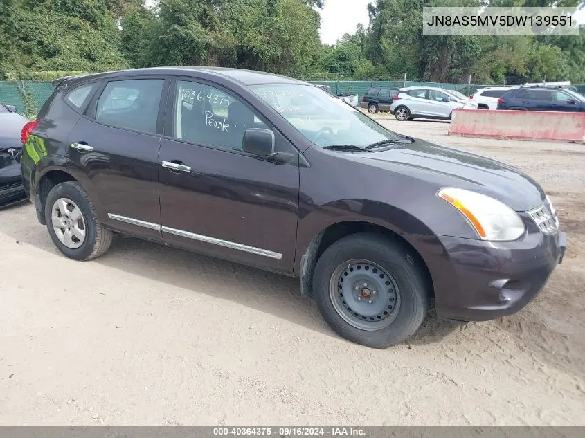 2013 Nissan Rogue S VIN: JN8AS5MV5DW139551 Lot: 40364375