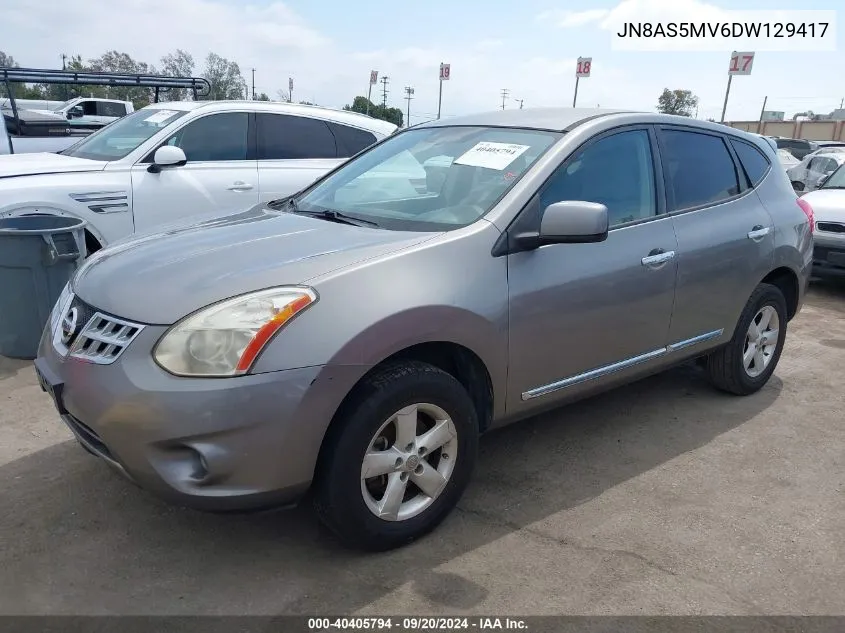 2013 Nissan Rogue S VIN: JN8AS5MV6DW129417 Lot: 40405794