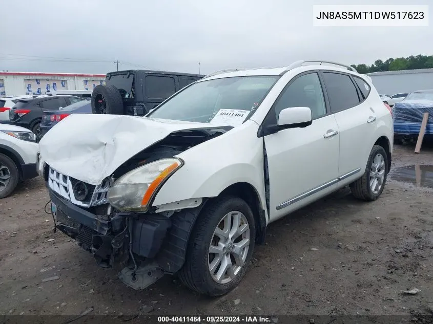 2013 Nissan Rogue Sv W/Sl Pkg VIN: JN8AS5MT1DW517623 Lot: 40411484