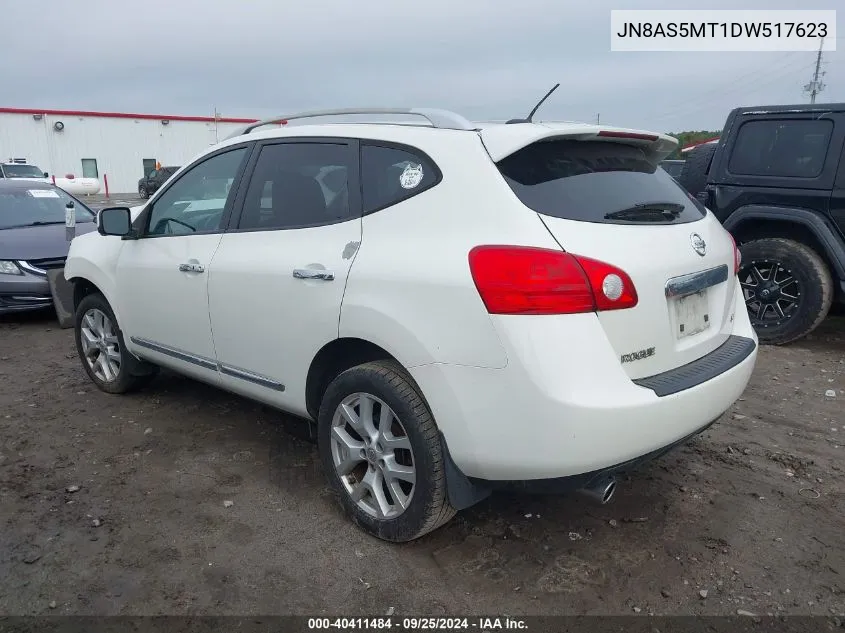 2013 Nissan Rogue Sv W/Sl Pkg VIN: JN8AS5MT1DW517623 Lot: 40411484