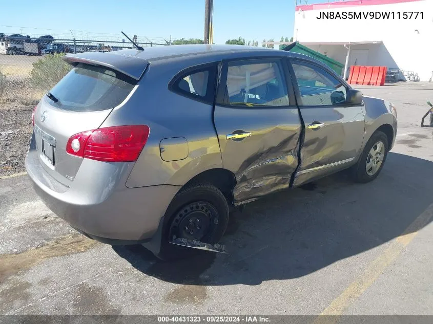 2013 Nissan Rogue S VIN: JN8AS5MV9DW115771 Lot: 40431323