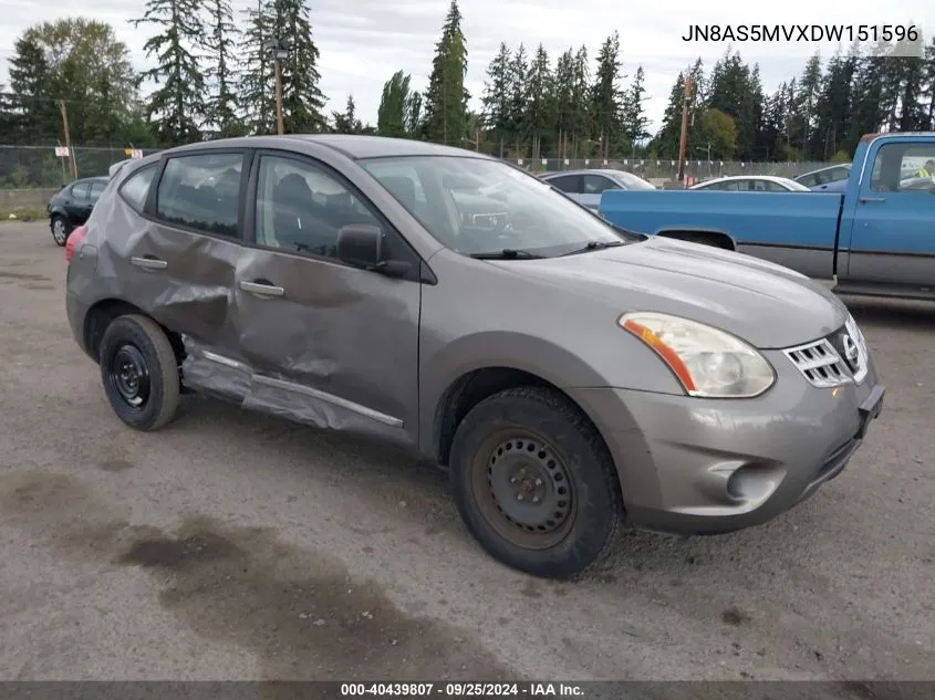 JN8AS5MVXDW151596 2013 Nissan Rogue S