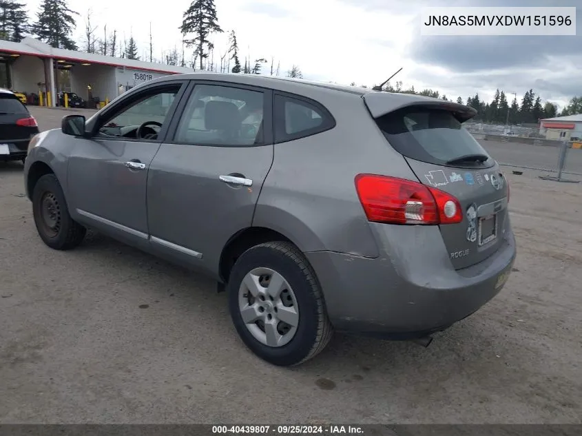 2013 Nissan Rogue S VIN: JN8AS5MVXDW151596 Lot: 40439807