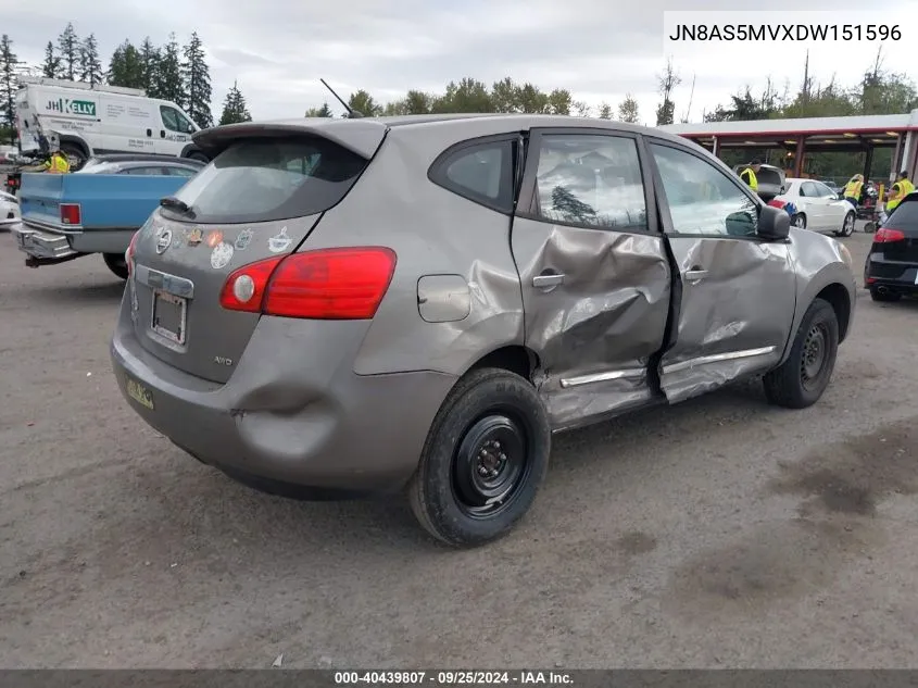 2013 Nissan Rogue S VIN: JN8AS5MVXDW151596 Lot: 40439807