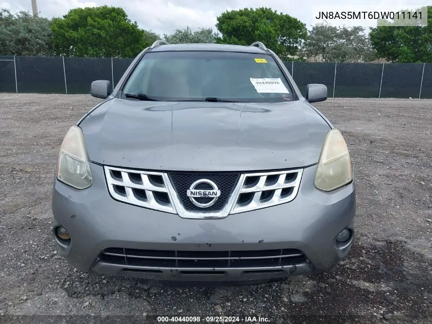 2013 Nissan Rogue Sv VIN: JN8AS5MT6DW011141 Lot: 40440098