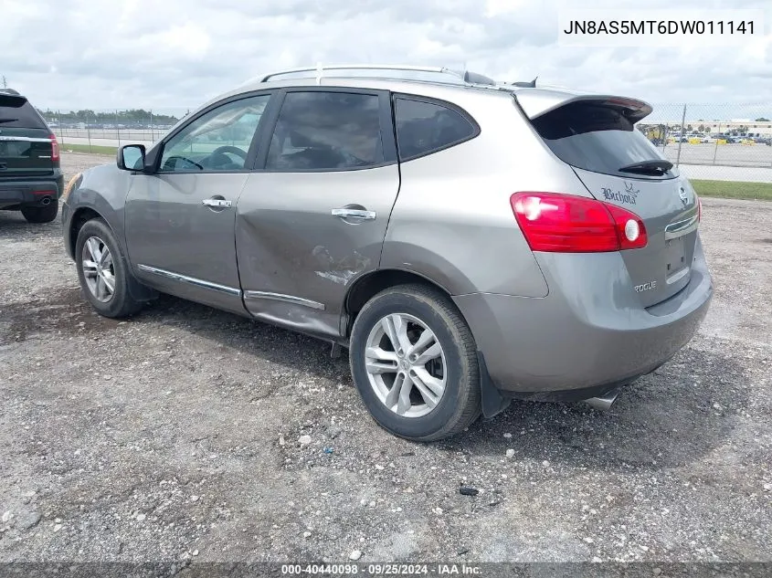 2013 Nissan Rogue Sv VIN: JN8AS5MT6DW011141 Lot: 40440098