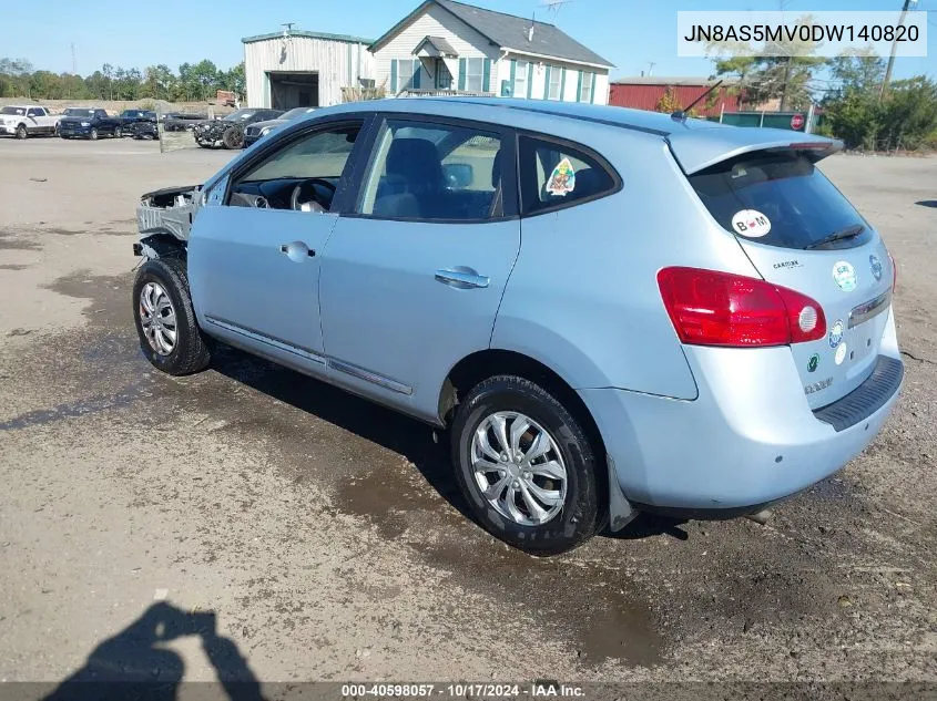 2013 Nissan Rogue S VIN: JN8AS5MV0DW140820 Lot: 40598057