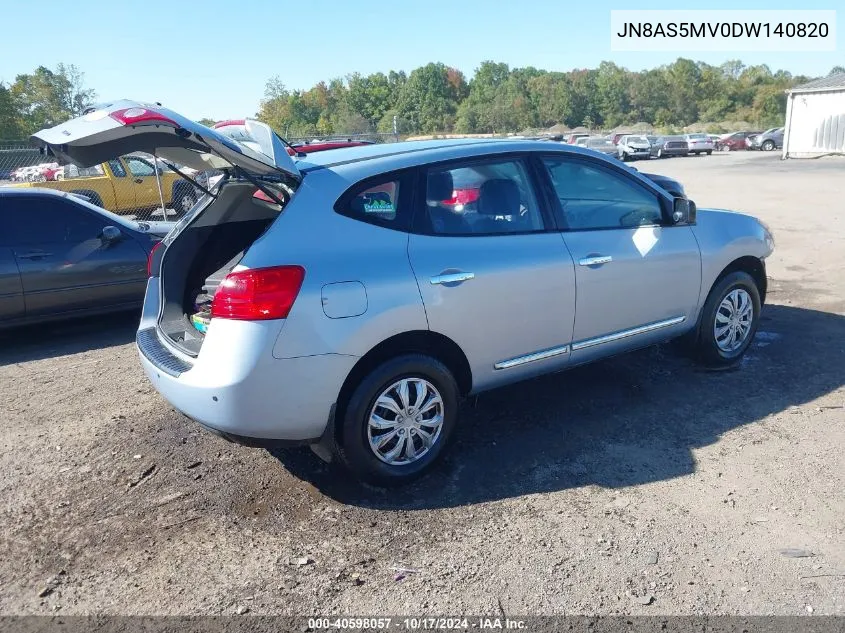 2013 Nissan Rogue S VIN: JN8AS5MV0DW140820 Lot: 40598057