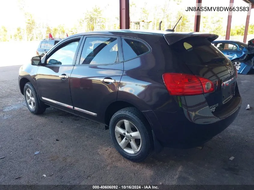 2013 Nissan Rogue S VIN: JN8AS5MV8DW663583 Lot: 40606092