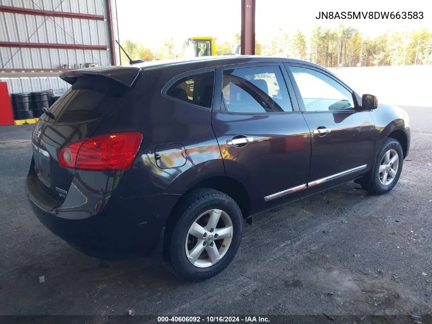 2013 Nissan Rogue S VIN: JN8AS5MV8DW663583 Lot: 40606092