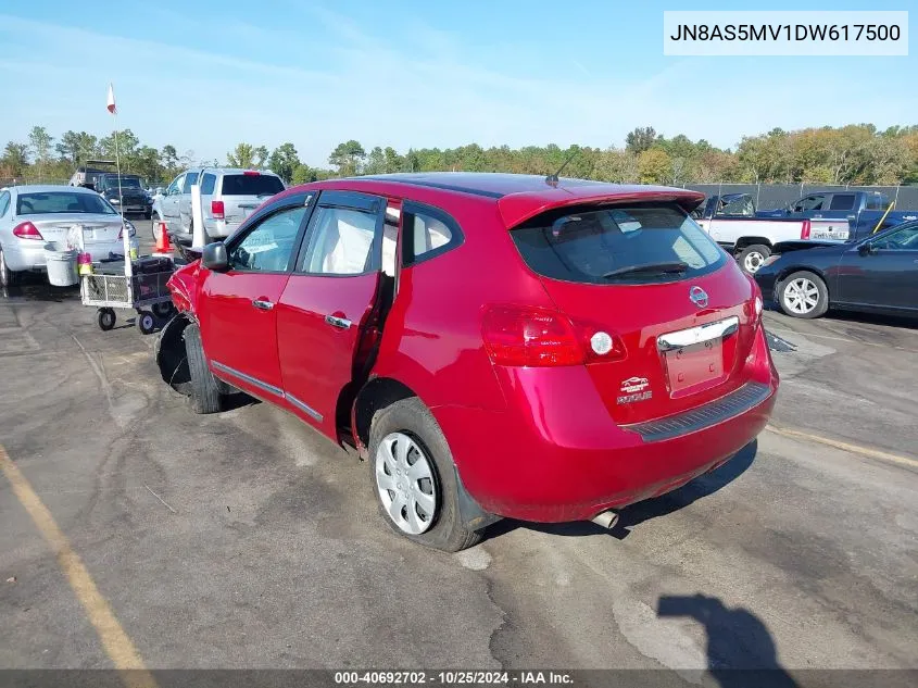 2013 Nissan Rogue S VIN: JN8AS5MV1DW617500 Lot: 40692702