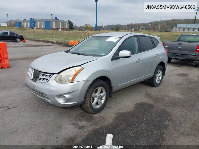 2013 Nissan Rogue S VIN: JN8AS5MV9DW648560 Lot: 40710941