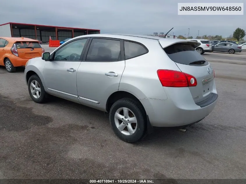 2013 Nissan Rogue S VIN: JN8AS5MV9DW648560 Lot: 40710941