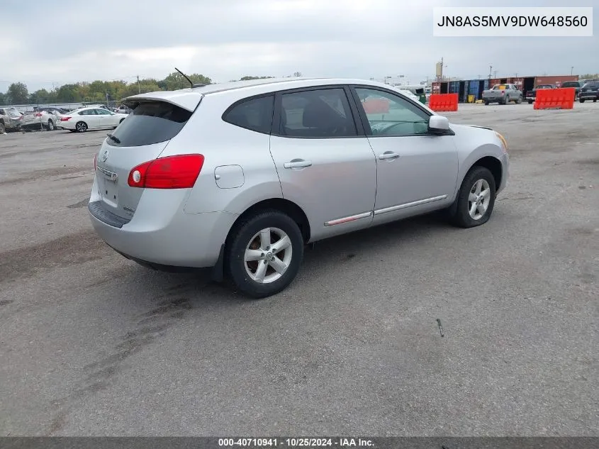 2013 Nissan Rogue S VIN: JN8AS5MV9DW648560 Lot: 40710941