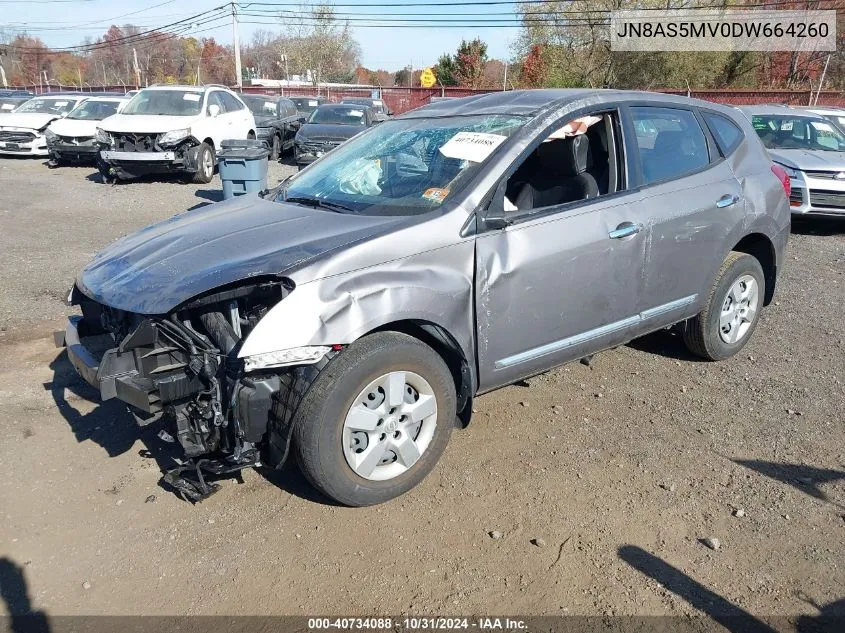 2013 Nissan Rogue S VIN: JN8AS5MV0DW664260 Lot: 40734088