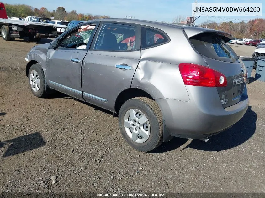 2013 Nissan Rogue S VIN: JN8AS5MV0DW664260 Lot: 40734088