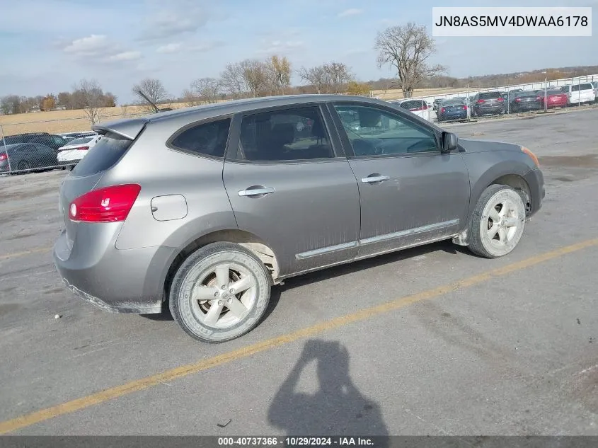 2013 Nissan Rogue S/Sv/Sv W/Sl Pkg VIN: JN8AS5MV4DWAA6178 Lot: 40737366