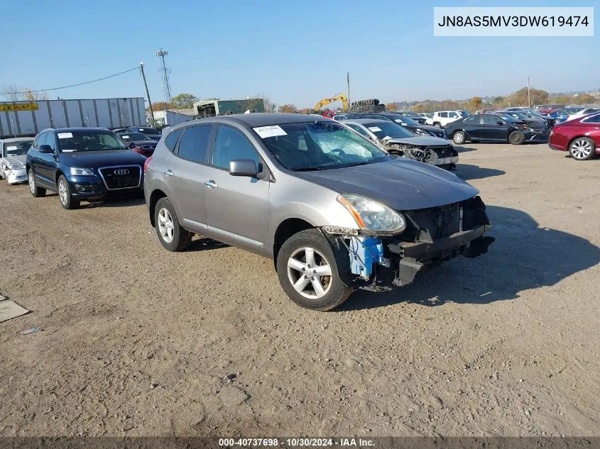 2013 Nissan Rogue S VIN: JN8AS5MV3DW619474 Lot: 40737698