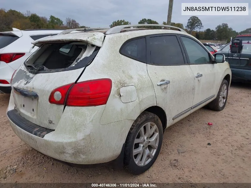 2013 Nissan Rogue Sv W/Sl Pkg VIN: JN8AS5MT1DW511238 Lot: 40746306