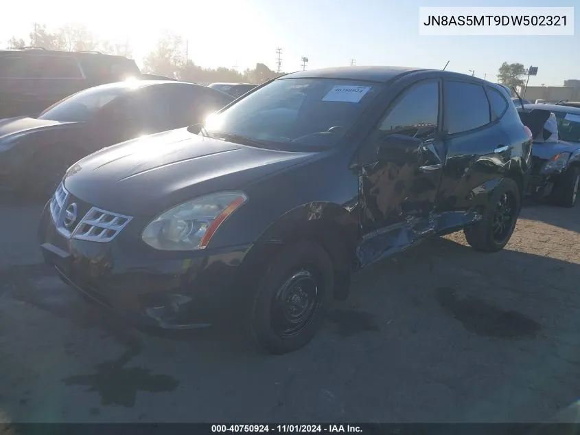 2013 Nissan Rogue S VIN: JN8AS5MT9DW502321 Lot: 40750924